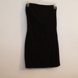 Black tube top dress